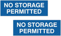 Signs ByLITA Basic No Storage Permitted Sign | Powerful Foam Tape (Blue) - Medium 2 Pack