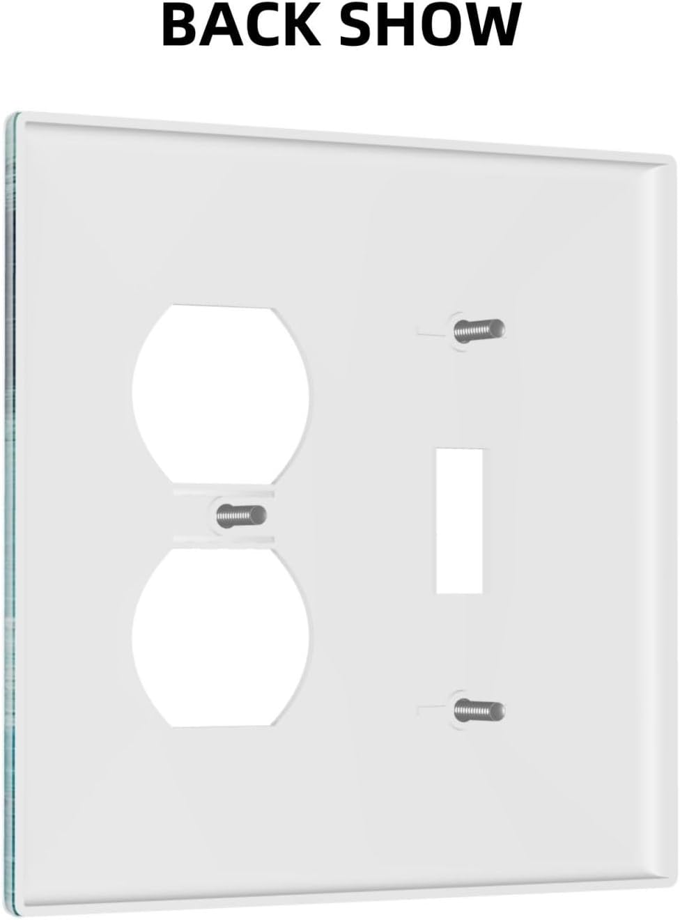 Wallplates Teal Blue Modern Geometric Abstract Turquoise Green 1 Toggle 1 Duplex Switch Plate Electrical GFCI Faceplate Decorative Light Switch Covers for living Room Bedroom Decor