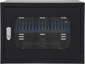 20-Port Mobile Phone Charging Station Cart - Heavy Duty Charging Cabinet for Schools & Offices, 200W Rechargeable Cellphone Locker Storage Lock Tempered Glass Door & Wheel (20-Port Black)