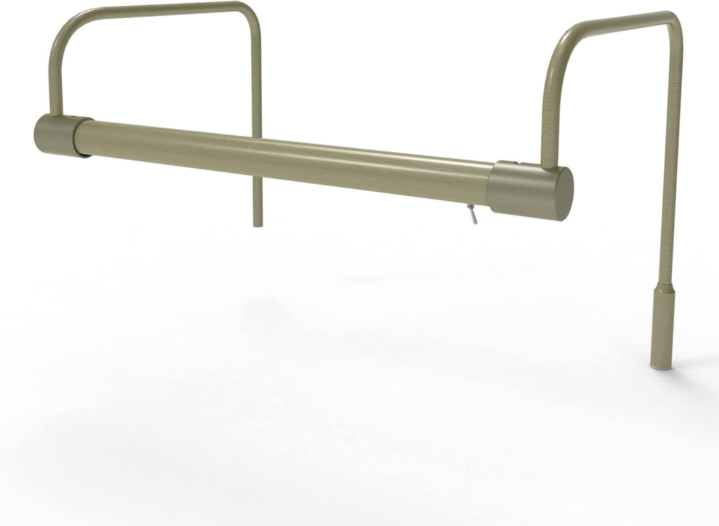 Cocoweb 12 Inch Tru-Slim Antique Brass Picture Light - LED, 2700K, Adjustable Arm, Plug-in, Toggle Switch, Sleek and Compact Design