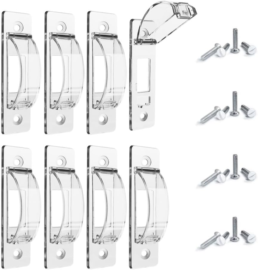 Wall Switch Guard, ILIVABLE Child Proof Light Switch Plate Covers Protects Your Lights from being Accidentally Turned On or Off by Children and Adults (Clear, 8 Pack)