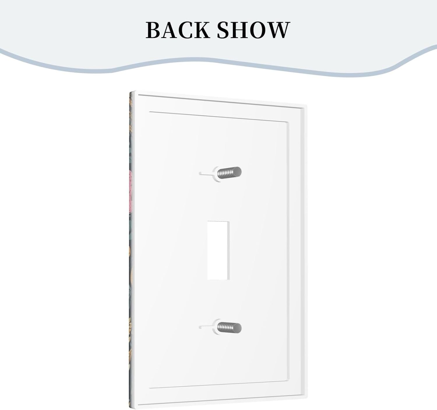 Decorative Light Switch Cover Multicolored Mushrooms Colorful Plant Single Toggle Switchplate 1 Gang Personalized Wall Plate Switchcover Decora Light Switch Plate for Home Office Decor