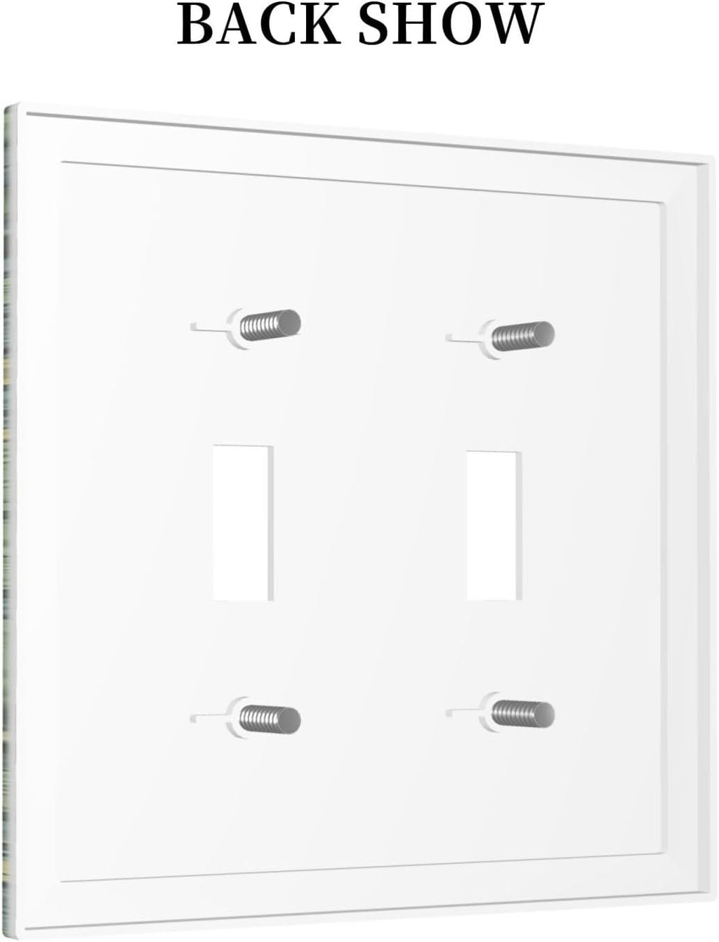 Decorative Switch Plates Vintage Floral Plant Sage Green William Morris 2 Gang Double Toggle Wall Plate Outlet Light Switch Cover Electrical Faceplate for Bedroom Home Decor