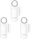 TECKNET Door Alarms When Opened, Window Door Alarm for Kids Safety, 2-in-1 Alarm & Chime, Door Sensor for Home Security, 3-Level Volume Control, Window Alarms for Garages, Apartment, 3Pcs