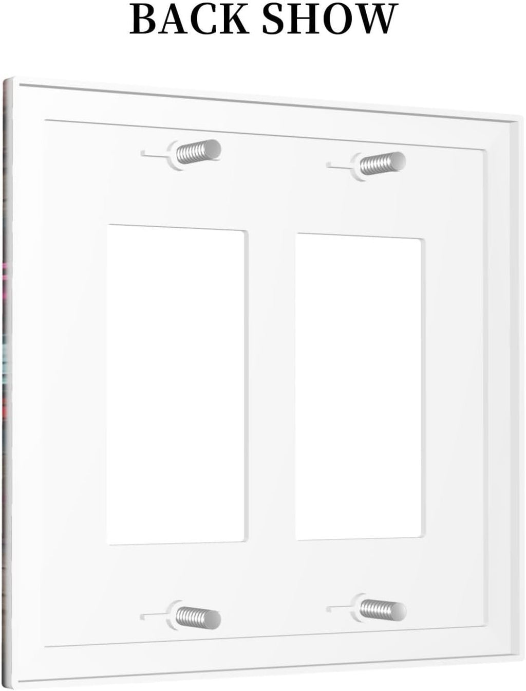 Decorative Outlet Covers Hip Hop Street Graffiti Flame Car 2 Gang Double GFCI Rocker Electrical Wall Panels Light Switch Cover Plate for Bedroom living Room Decor