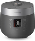 CUCKOO Twin Pressure Rice Cooker 6-Cup Uncooked / 12-Cup Cooked with Nonstick Inner Pot, Versatile Rice Maker & Warmer with 16 Menu Options, Open Cooking Mode, Voice Guide, Gray (CRP-ST0609FG)