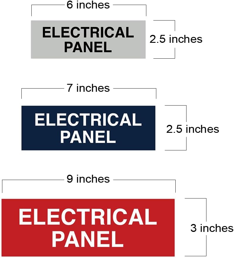 All Quality Basic Electrical Panel Sign - Fire Regulation Safety Compliance Sign - Ivory/Dark Brown - Large (2 Pack)