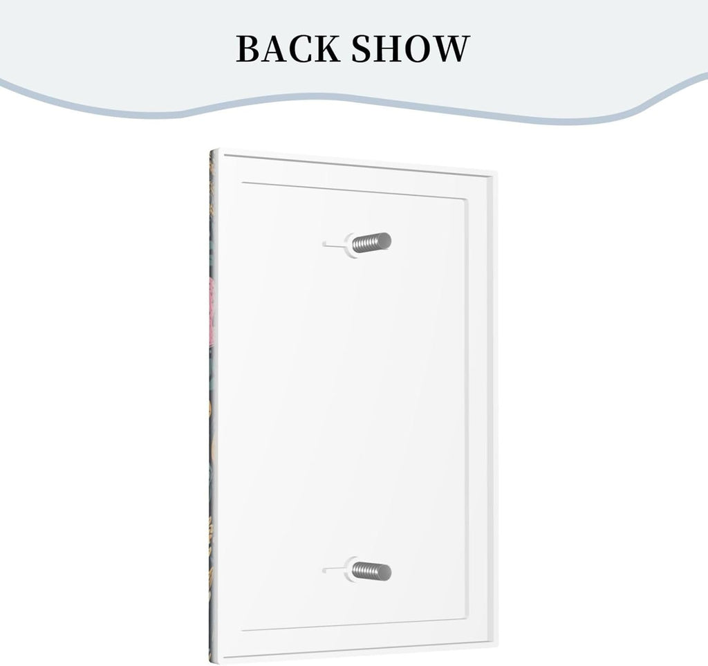 Decorative Light Switch Plate Covers Pink Orange Mushrooms Green Plant 1 Gang No Device Single Blank Outlet Covers Wall Plate Light Switch Cover Plate Faceplate for Bedroom Home Decor