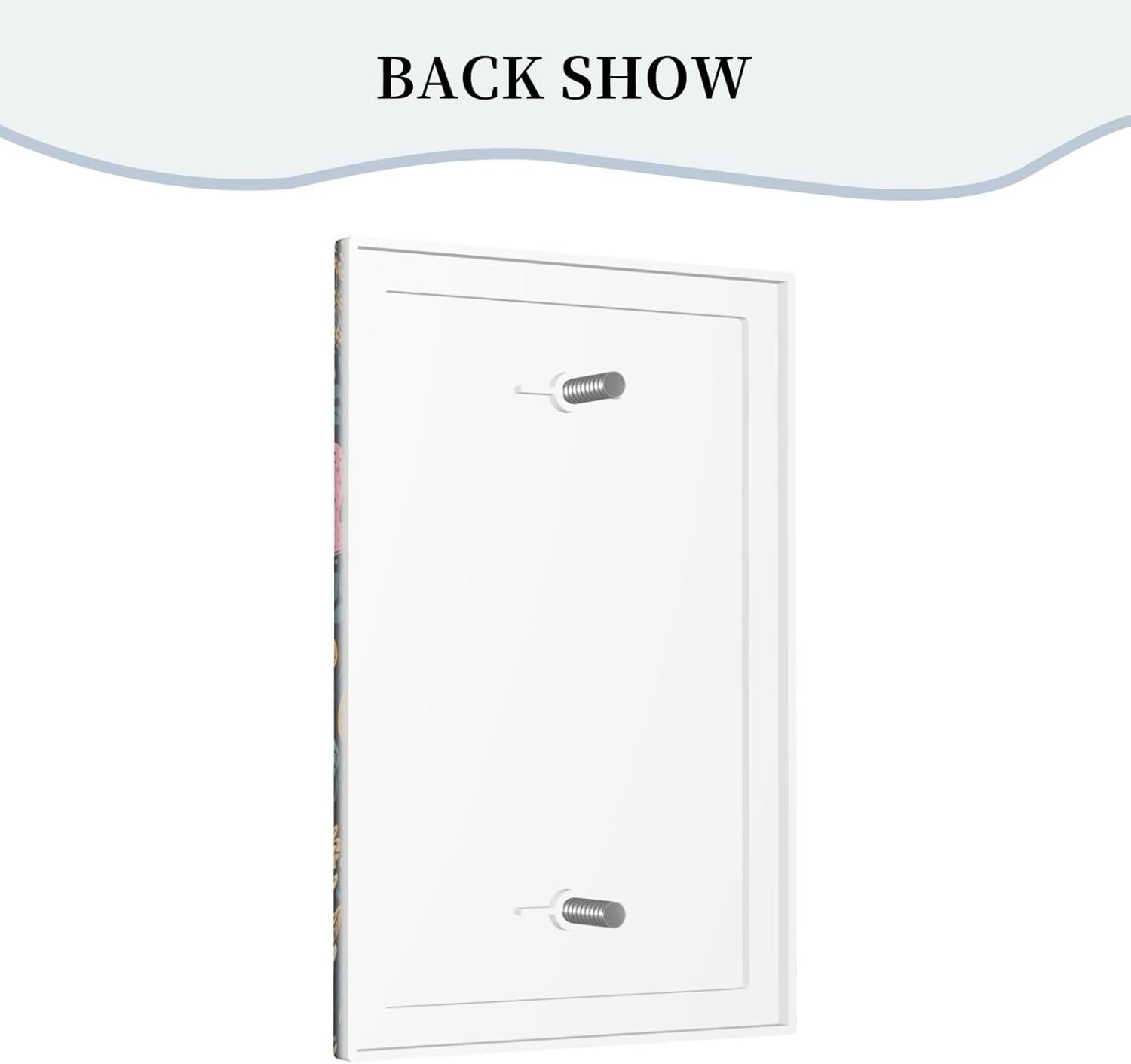 Decorative Light Switch Plate Covers Pink Orange Mushrooms Green Plant 1 Gang No Device Single Blank Outlet Covers Wall Plate Light Switch Cover Plate Faceplate for Bedroom Home Decor