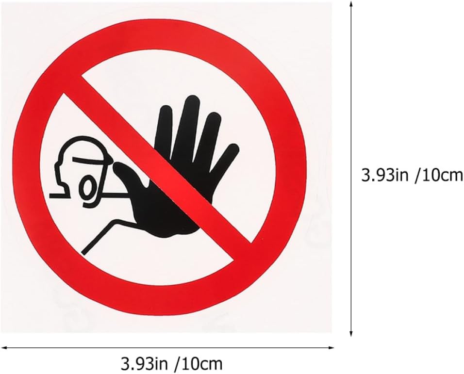 5pcs No Entrance Warning Label Stickers Safety Caution Decal Warning Sign for Industrial and Construction Use Adhesive for Surfaces