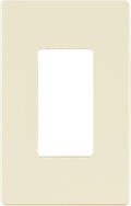 LIDER Matte Finish Decorator Switch Cover, Screwless Wall Plate, Mid-Size 1-Gang 4.88" x 3.11", Unbreakable Polycarbonate Thermoplastic, UL Listed, LSWP-31M-LA, Light Almond