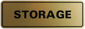 Standard STORAGE Door/Wall Sign - Brushed Gold - Medium (1 Pack)