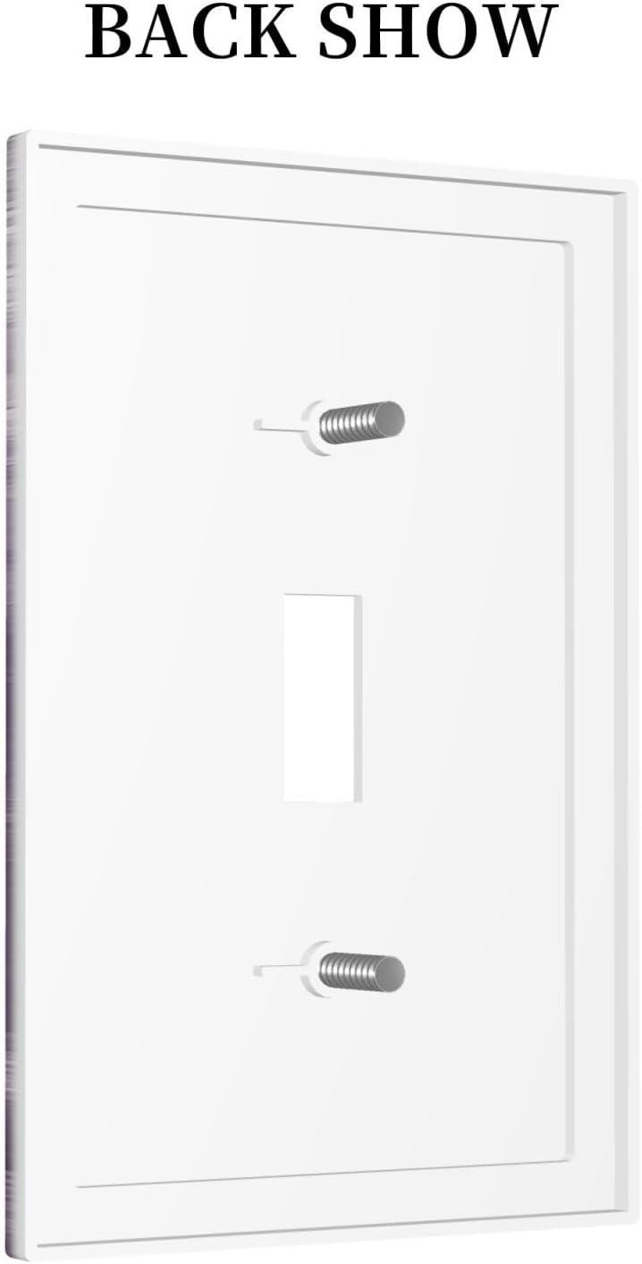 Purple Daisy White Floral Butterfly Flowers Single Toggle Light Switch Cover plate Outlet Cover Decorative Switchplate Wall Plates Electrical Panel Cover for Bathroom Living Room 5 X 3 IN