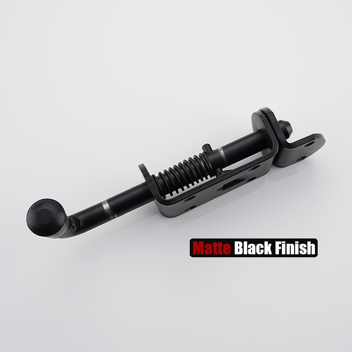 JQK Spring Loaded Barrel Bolt Latch, Heavy Duty 304 Stainless Steel Thickened 3mm Door Lock, 6.3 Inch Black, HSB410-BK-P2