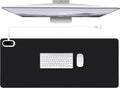 Konohan Heated Large Desk Mat PU Leather Warm Mouse Pad with 5 Heating Level & 4 Hour Auto Shut-Off Heating Keyboard Pad Warmer Gaming Mice Mat Only Supports 110v(Black Color,35.4"x 14.2")