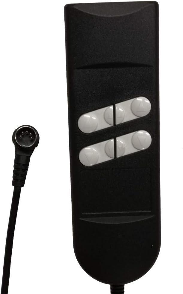 Fromann Recliners Remote Hand Control Handset 180 Degree 5 Pin 4/6 Button with 90 Degree Extension Cord for Power Sofa and Lift Chairs