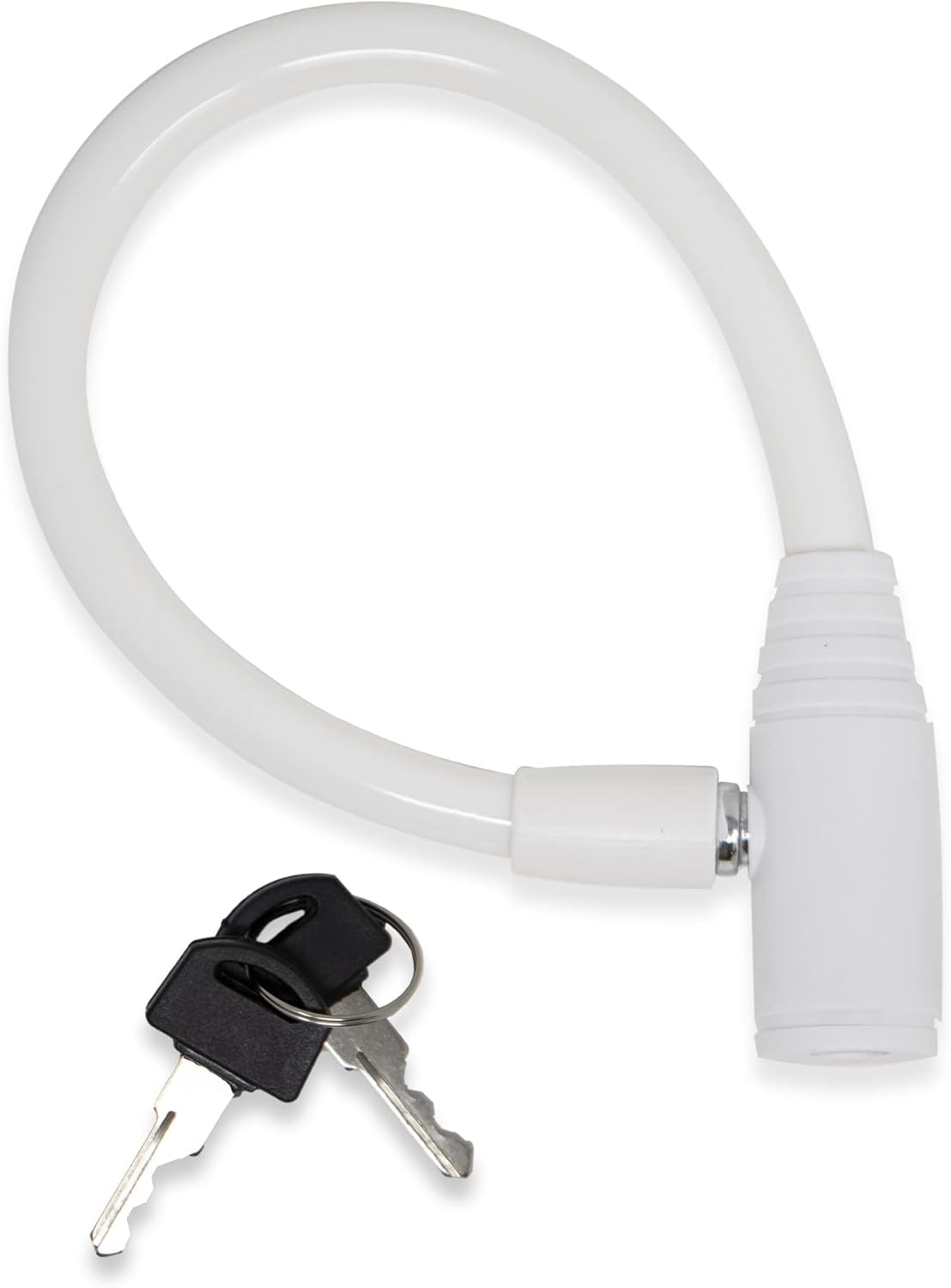 Urban August Child-Proof Refrigerator Lock for Kids & Adults - Lock for French Door Fridge and Cabinet (Small, White - 2 Pack)