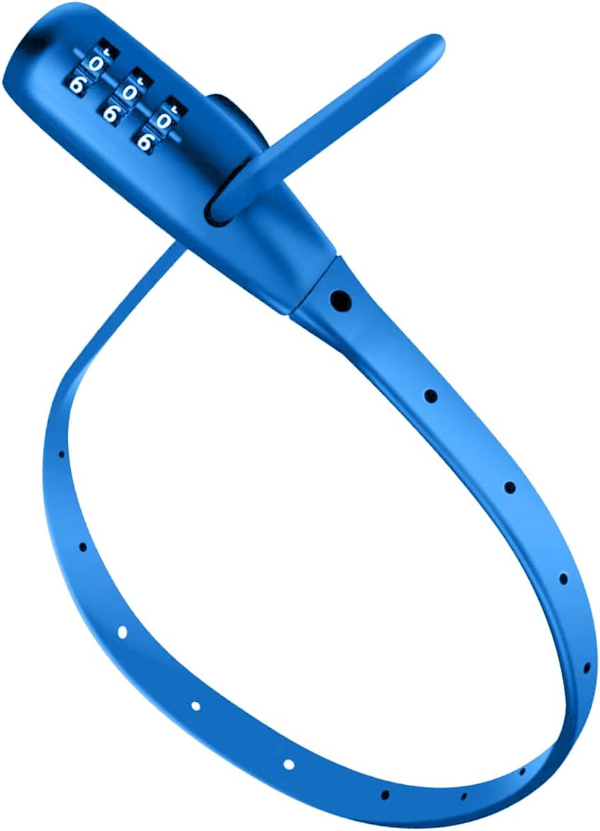 Adjustable Babyproof Lock, Easy Install on Cabinets, French Fridges, Baby Carriages, Kids’ Bikes, Helmet, Gates, Lock for Kids & Adults - French Door, Versatile Safety Solution (1 Pack Blue)
