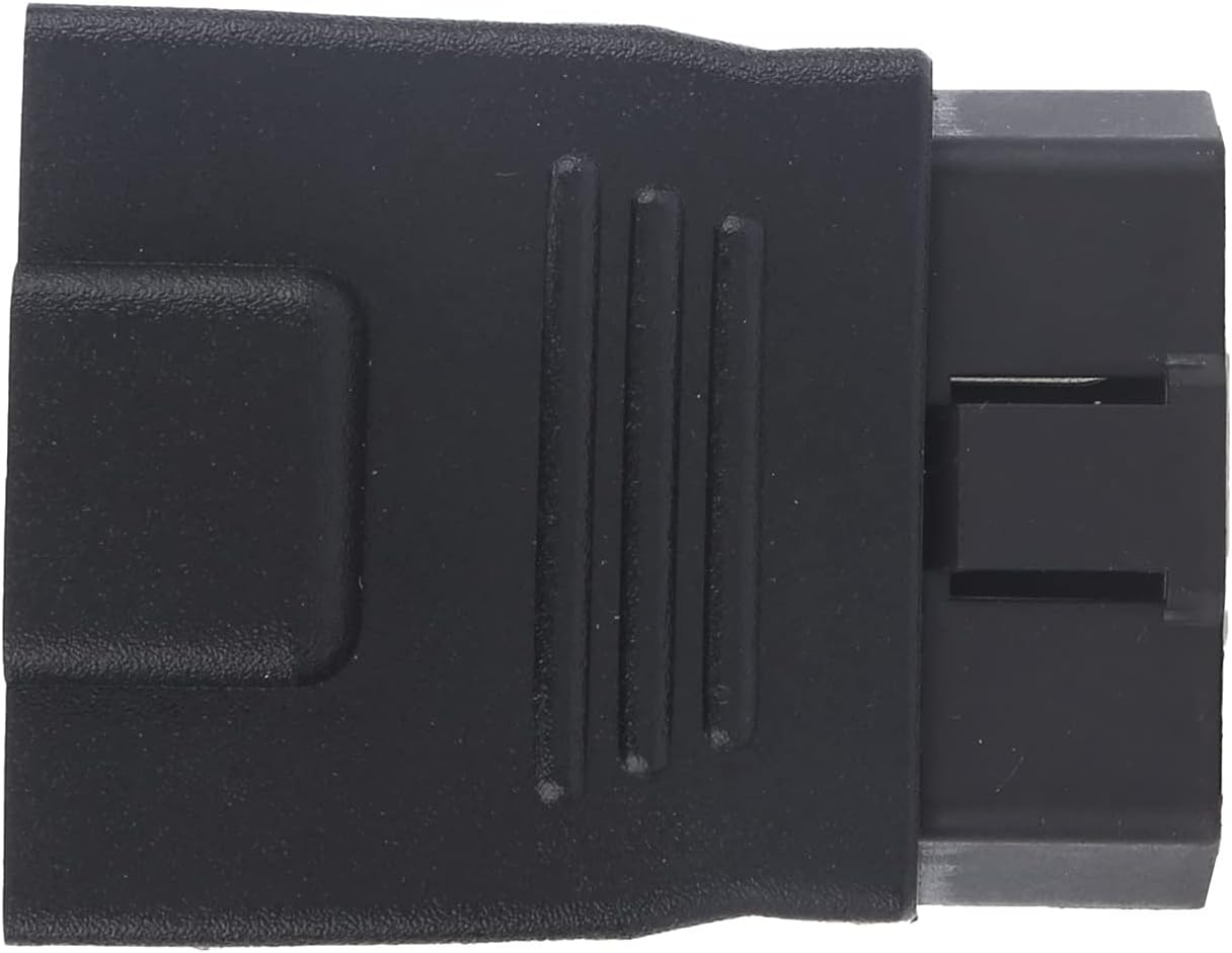 16Pin OBD2 Plug Adapter Male to Female, Universal OBD2 Connector, ABS Plastic Diagnostic Line Plug with Full Power, Car Accessory for Fault Check and Code Reader