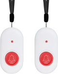 Wireless Call Buttons Life Alert Medical Call Button for Caregiver Pager for Elderly/Patient/Disable（Need to Be Paired with Receiver to Work）