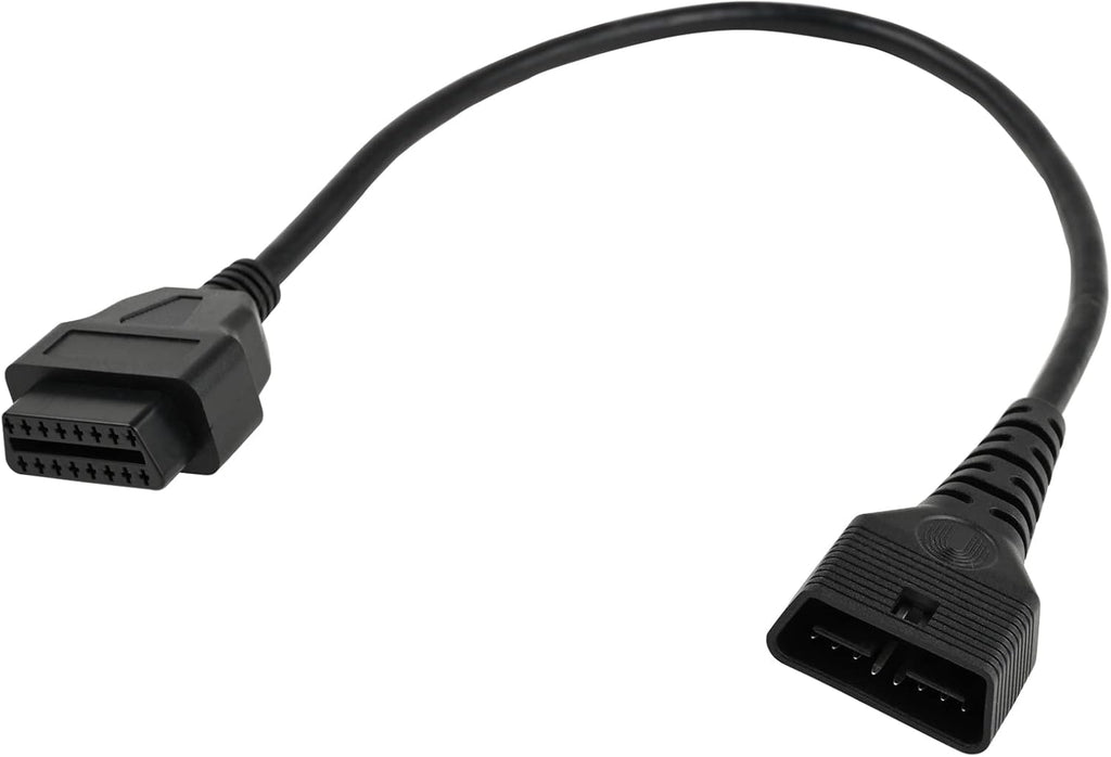 iKKEGOL Full 16 Pin OBD2 OBD II Male to Female Extension Cable Cord Diagnostic Tool Adapter for Auto Car Vehicle Truck 24V All OBD2 Port Plug Connector 24AWG (50CM/20INCH)