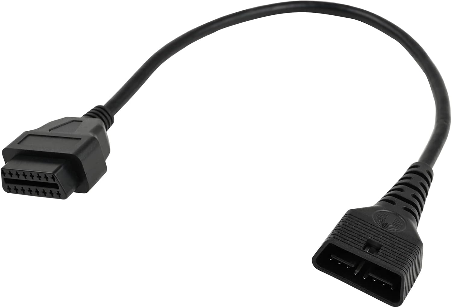 iKKEGOL Full 16 Pin OBD2 OBD II Male to Female Extension Cable Cord Diagnostic Tool Adapter for Auto Car Vehicle Truck 24V All OBD2 Port Plug Connector 24AWG (50CM/20INCH)