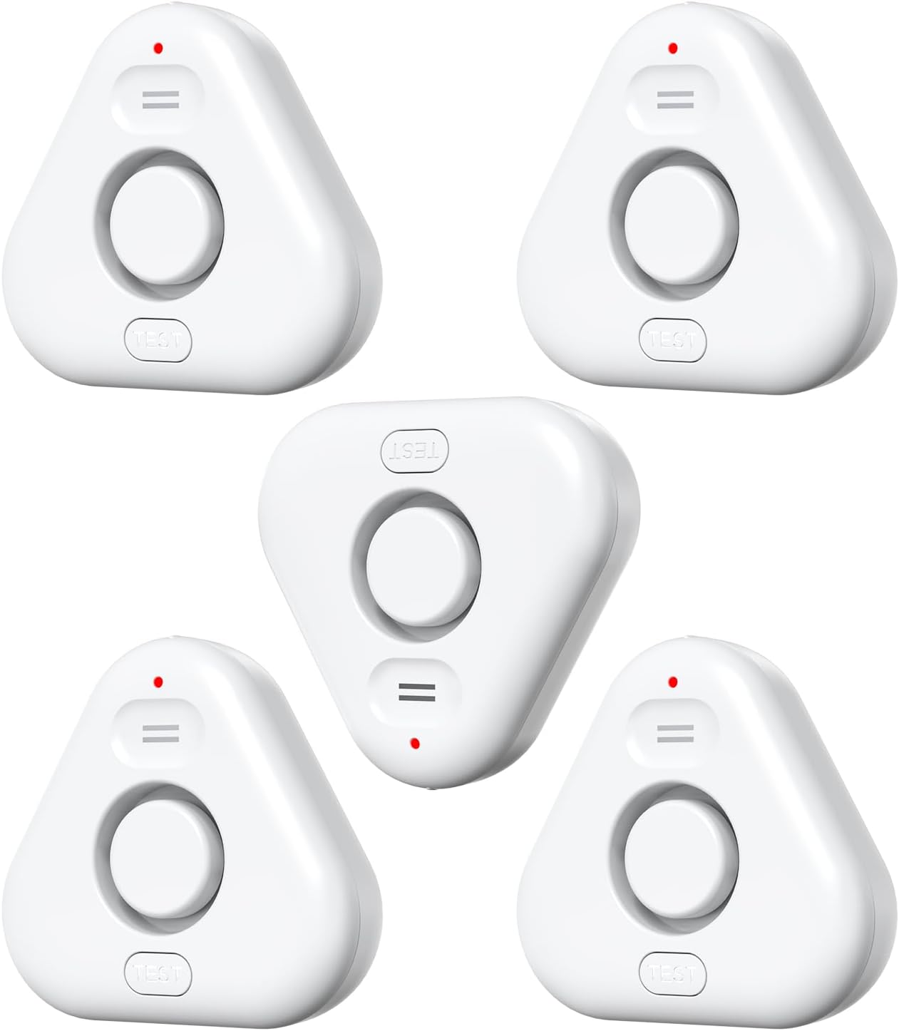 Smart Water Leak Detectors for Home WiFi with App Alerts, Stechro Ajustable 120dB Water Sensor Alarm Leak Detector for Basements Sink Kitchen Laundry, 5 Water Sensors & 1 Rechargeable Gateway