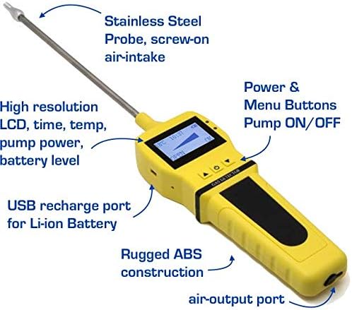Residential Combustion Analyzer by Forensics | Flue Gas Analyzer | CO, O2, COAF & EA | Water Trap, Particle & NOx Filters | Color Display, Graphing, Data Logging | USA NIST Calibration |