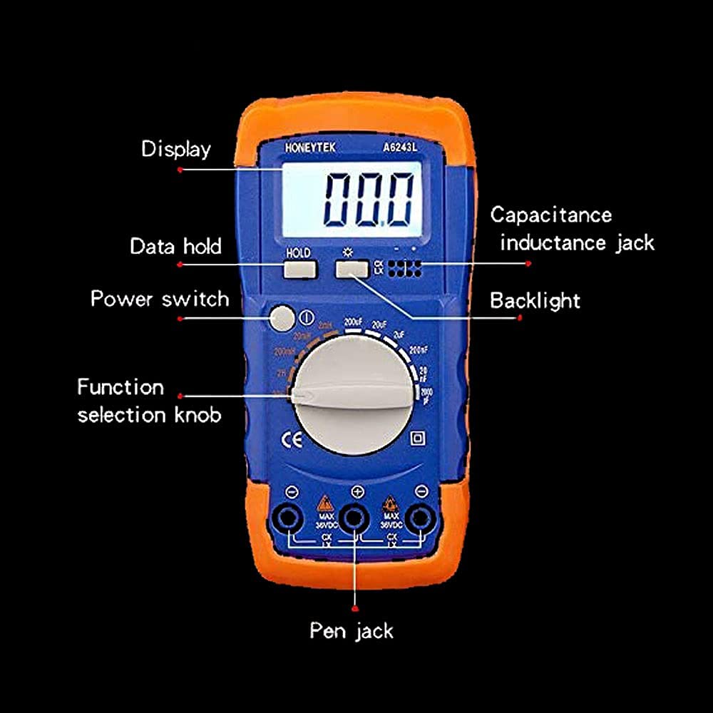 HONEYTEK A6243L Digital Inductance Meter Electronic Capacitance Tester Inductance/Capacitor Test Table