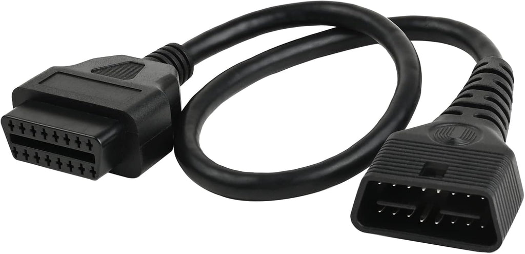 iKKEGOL Full 16 Pin OBD2 OBD II Male to Female Extension Cable Cord Diagnostic Tool Adapter for Auto Car Vehicle Truck 24V All OBD2 Port Plug Connector 24AWG (50CM/20INCH)