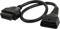 iKKEGOL Full 16 Pin OBD2 OBD II Male to Female Extension Cable Cord Diagnostic Tool Adapter for Auto Car Vehicle Truck 24V All OBD2 Port Plug Connector 24AWG (50CM/20INCH)