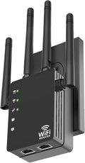 WiFi Extender Signal Booster, Dual-Band 5GHz/2.4GHz 1200Mbps Repeater, Covers Up to 13,888 sq.ft & 150 Devices, Long-Range Internet Booster for Home, Garage, Basement, Outdoor, WPS Easy Setup