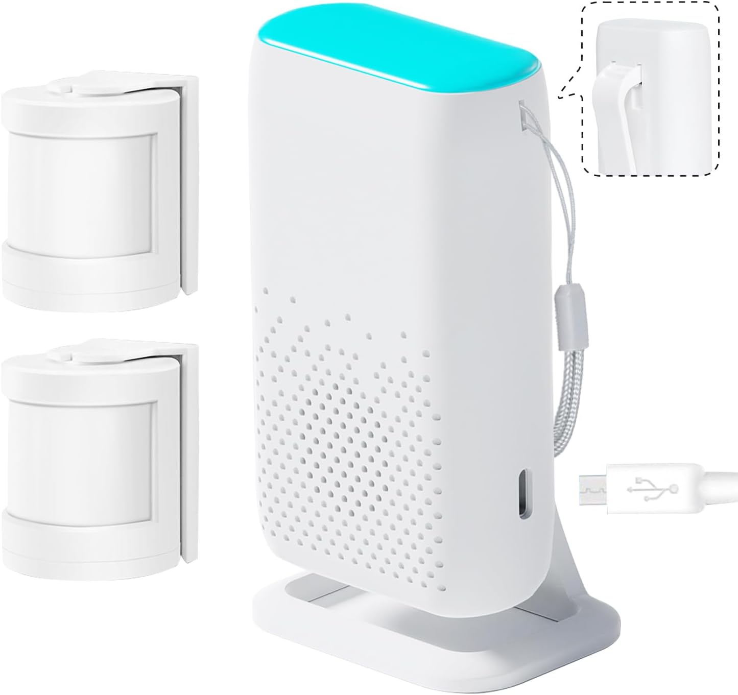 Bed Sensor Alarm and Fall Prevention for Elderly, Motion Sensor Alert System with 58 Melody/LED/Vibration Mode, for Patients Seniors Elderly Monitoring at Home