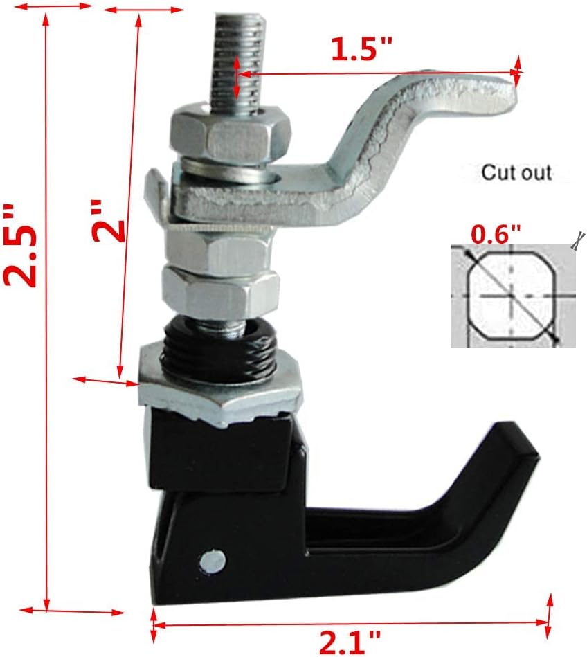4PCS Lift and Turn Latches and Compression Latch, Adjustable Grip Handle Rotation 360 Black