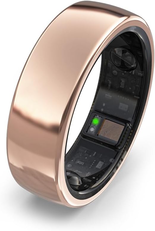 aabo aaboRing Smart Ring, Men, Women, Track Heart Rate, Fitness, Activity, Sleep Stress Monitoring, Step Count, Up to 7 Days of Battery Life, Titanium, No App Subscription, Rose Gold 7