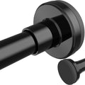 YASONIC Shower Curtain Rod 26-84 Inch, 1 Inch Diameter Tension Curtain Rods No Drilling, Black Shower Rods for Bathroom, Spring Loaded Curtain Rods Adjustable, Anti-Rust Non-Slip Easy Installation