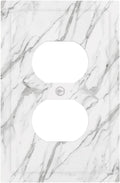 Decorative Outlet Covers Modern Grey Marble Texture 1 Gang Duplex Light Switch Cover Plate Unique Wall Plates for Electrical Outlets Switch Plate Covers for Bedroom Kitchen Home Decor