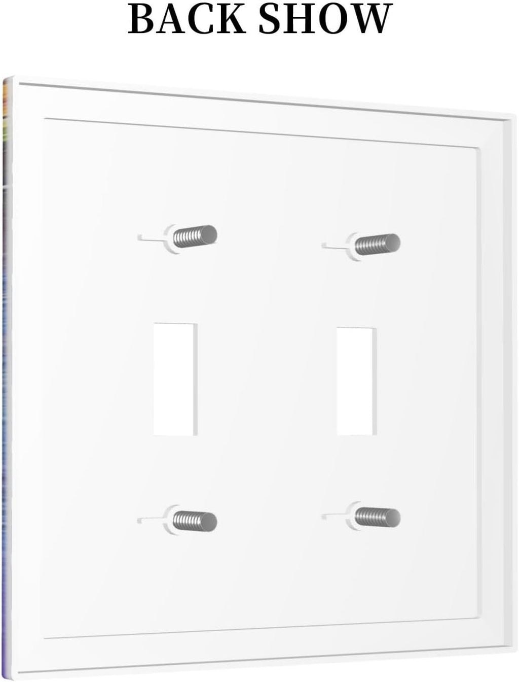 Colorful Country Flower Wildflower Floral Decorative Switch Plates 2 Gang Double Toggle Outlet Light Switch Cover Wall Plate Electrical Faceplate For Bed Room Living Room Decor