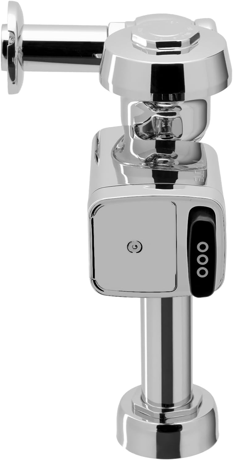 Sloan Royal 111 SFSM Exposed Sensor Water Closet Flushometer, 1.28 GPF Flush Valve - Infrared Sensor w/True Mechanical Override, Single Flush, Fixture Connection Top Spud, Battery Powered, 3910276