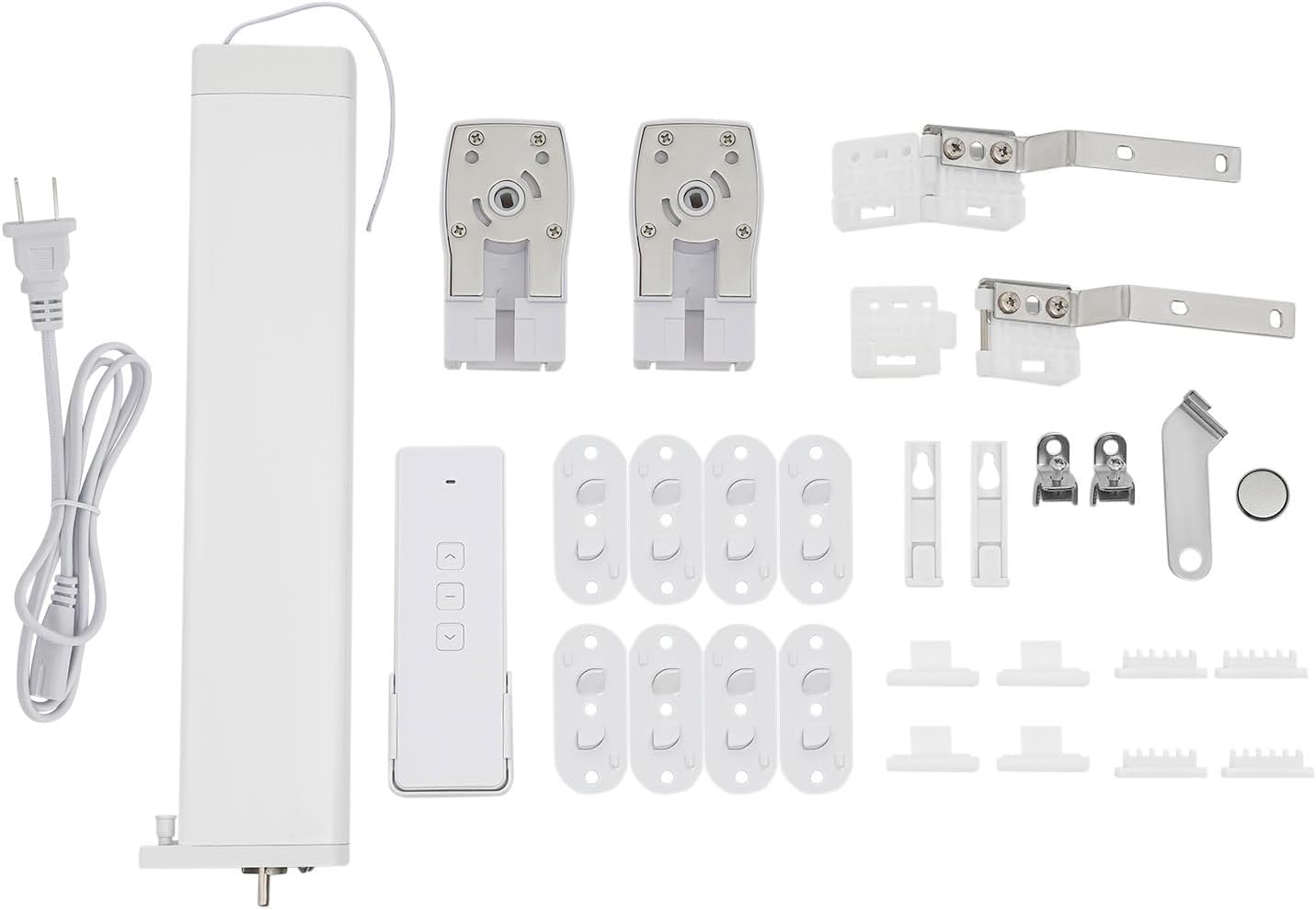 Motorized Curtain Track Kit with Remote & Smartphone App - Compatible with Alexa & Google Home, DIY Electric Curtain Rod for Smart Home, White, 7-14ft Adjustable Length, 88lbs Capacity