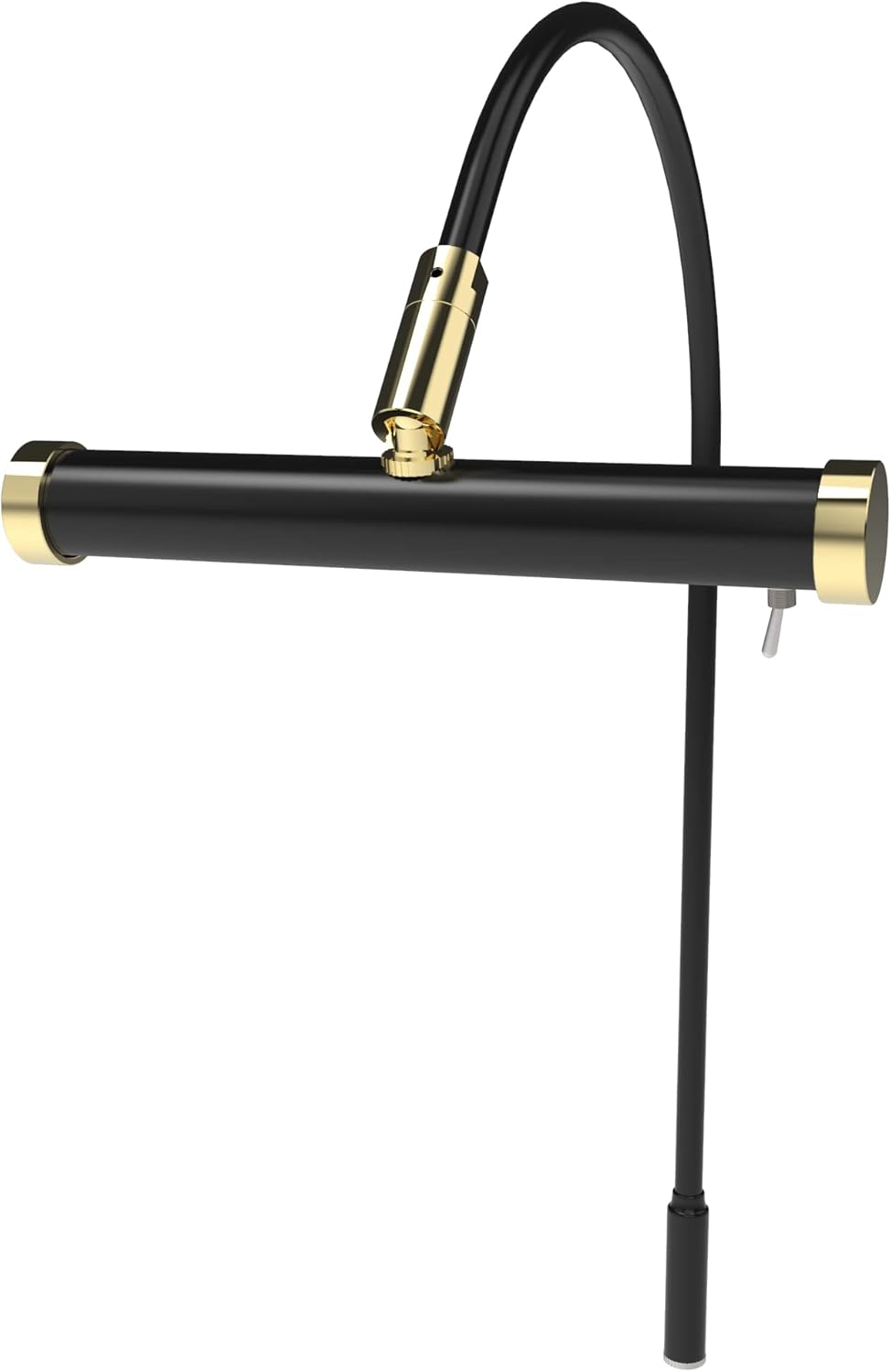 Cocoweb 6 Inch Tru-Slim Black and Brass Picture Light - LED, 2700K, Adjustable Arm, Plug-in, Toggle Switch, Sleek and Compact Design