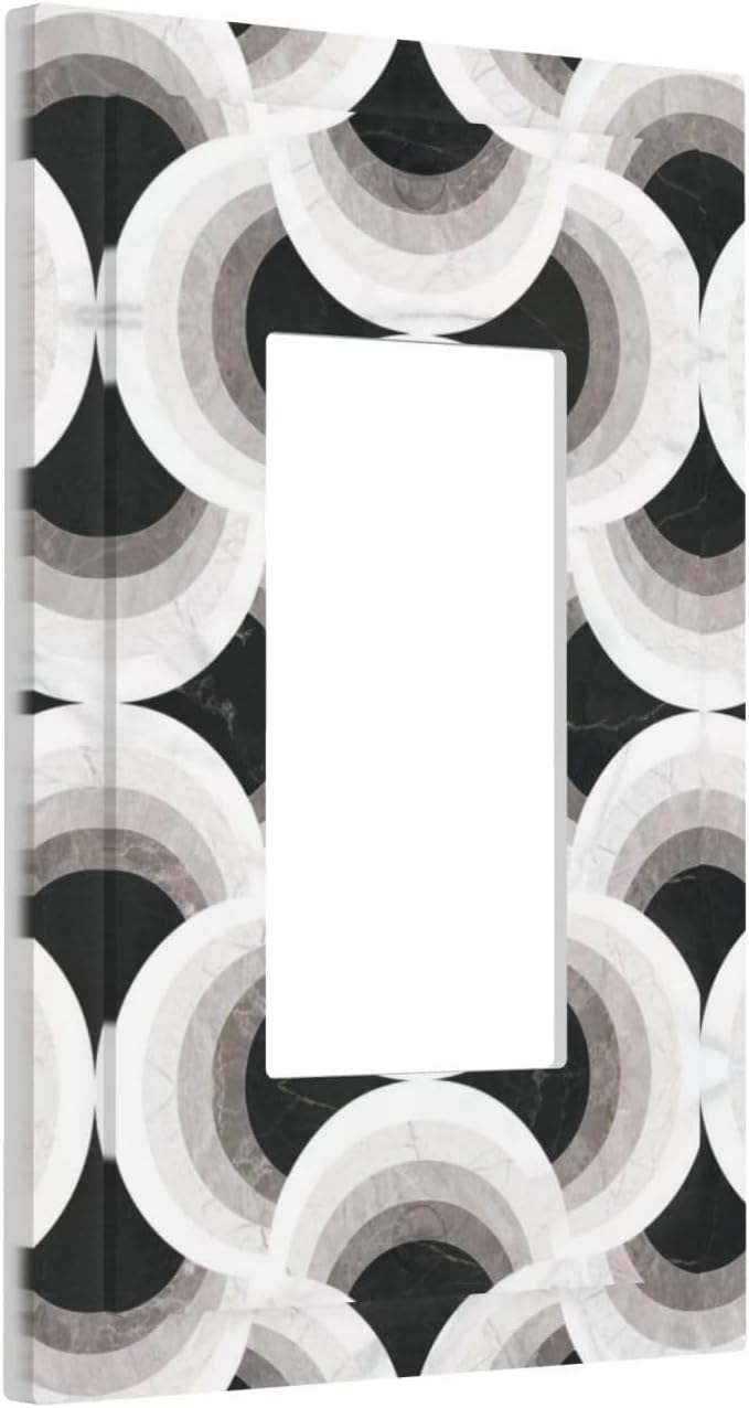 Abstract Art Marble 1 Gang Single Rocker Decorative Light Switch Covers Electrical Faceplate Switch Plates for Bathroom Kitchen Home