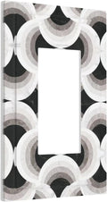Abstract Art Marble 1 Gang Single Rocker Decorative Light Switch Covers Electrical Faceplate Switch Plates for Bathroom Kitchen Home