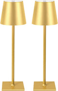 2 Pack Cordless Table Lamps, 3 Colors Stepless Dimming, 5000mAh Rechargeable Battery LED Desk Lamp for Bedroom/Couple Dinner/Desk/Cafe/Dining Room/Terrace