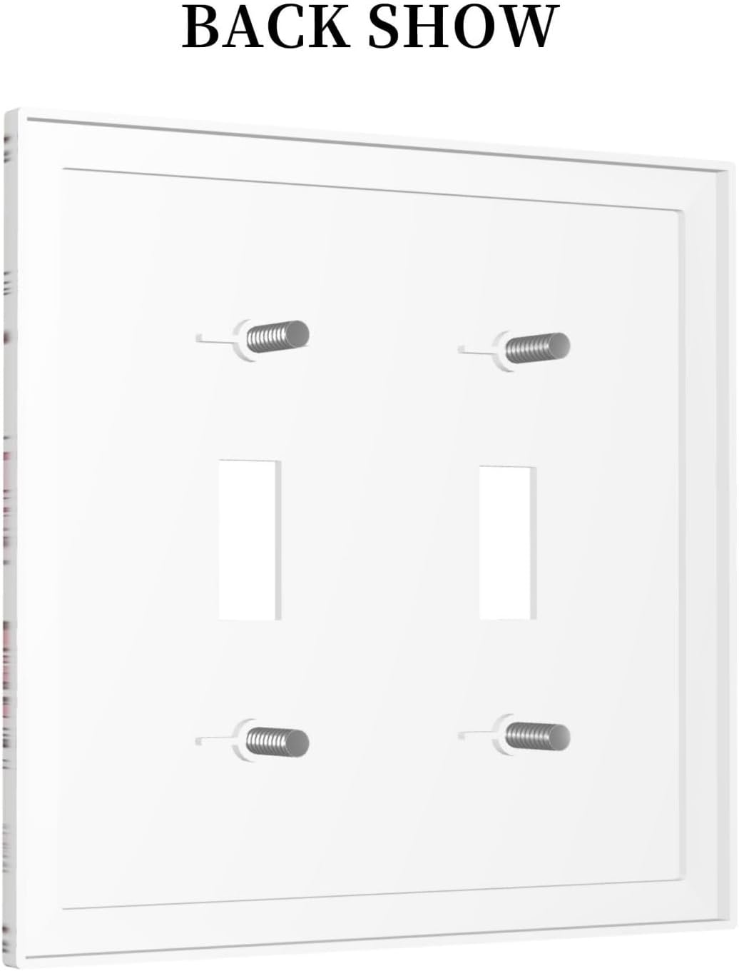 Decorative Switch Plates Modern Watercolor Flower Pink White Wildflower 2 Gang Double Toggle Wall Plate Outlet Light Switch Cover Electrical Faceplate for Bedroom Home Decor