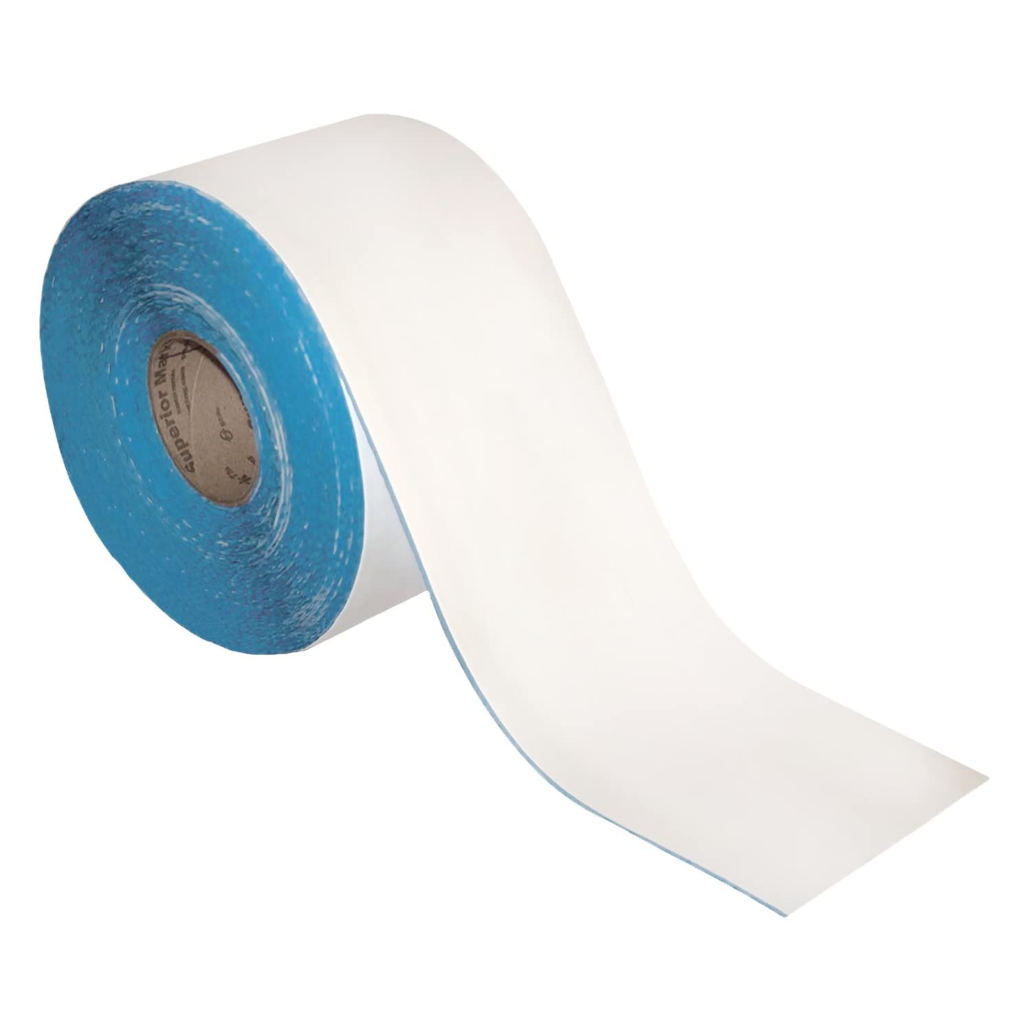 SmartSign White 6 inch x 100 feet Floor Marking Tape, 32 mil Vinyl Floor Tape, Superior Mark Industrial Use Safety Tape with Beveled Edges, Strong Adhesive, for Gym/Warehouse/Courts
