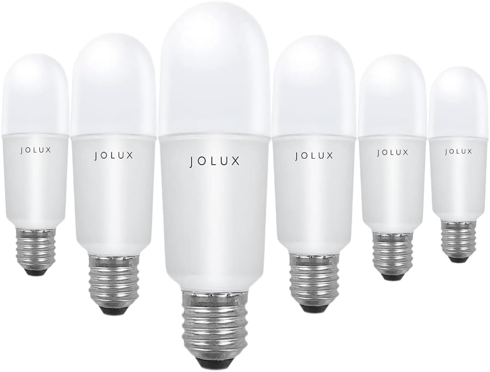 Jolux led Stick Lights for Enclosed Fixture,Led bulbs100 Watt Equivalent,3000K Warm White,1500 LM,E26 Medium Screw Base,High Lumen Light Bulb,Non-Dimmable, 6 Count (Pack of 1)………