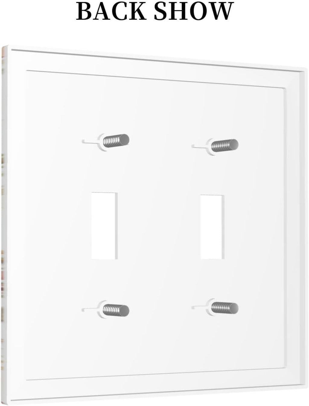 Decorative Switch Plates Butterfly Floral Boho Multicolor Flower Leave 2 Gang Double Toggle Outlet Light Switch Cover Wall Plate Electrical Faceplate for Bed Room living Room Decor