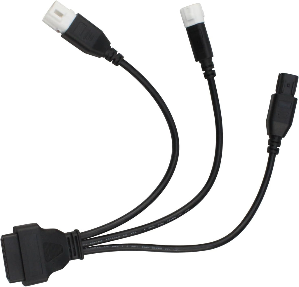 OBD2 Diagnostic Cable Fit for Yamaha Kline Euro5 16 Pin to 3Pin 4Pin 6Pin OBD2 3 in 1 Diagnostic Adapter,OBD2 to OBD1 6/4/3 pin Plug Adapter for Honda Guzzi Kawasaki Suzuki Motorbike
