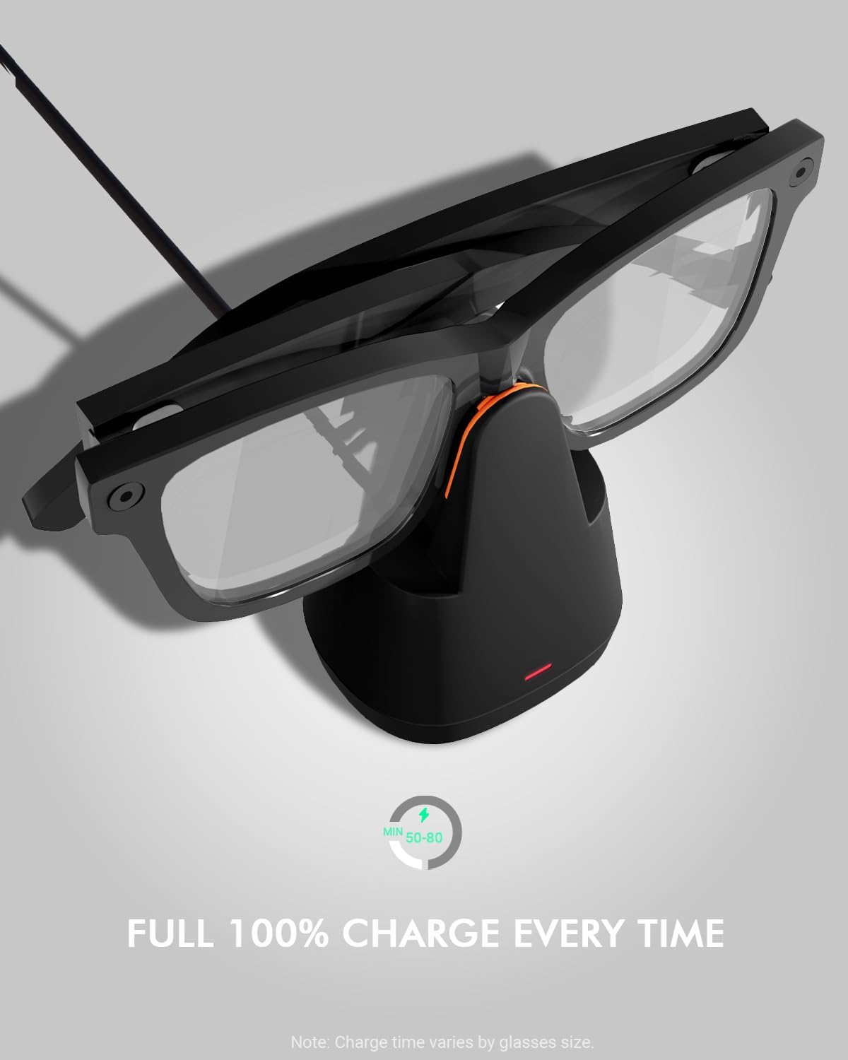 Doohoeek Charging Dock for Meta Ray-Ban Glasses, Scratch-Proof & Weighted Base Charging Station for Oakley Meta Glasses, AI Glasses Charger for Wayfarer, Skyler, Headliner & HSTN